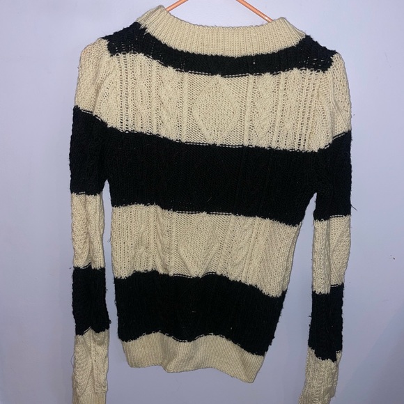 J. Crew 100% Wool Hand knit Striped Mariner Inspired Sweater - Picture 3 of 5